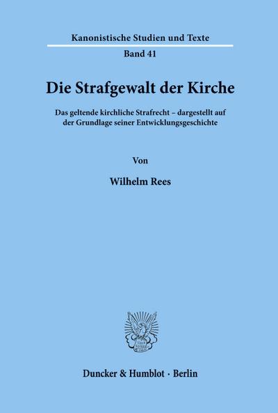 Die Strafgewalt der Kirche.