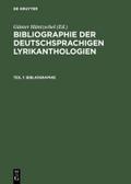 Bibliographie der deutschsprachigen Lyrikanthologi