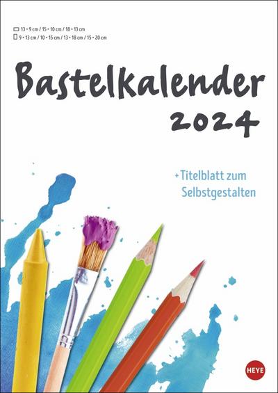 Bastelkalender weiß A4 2024