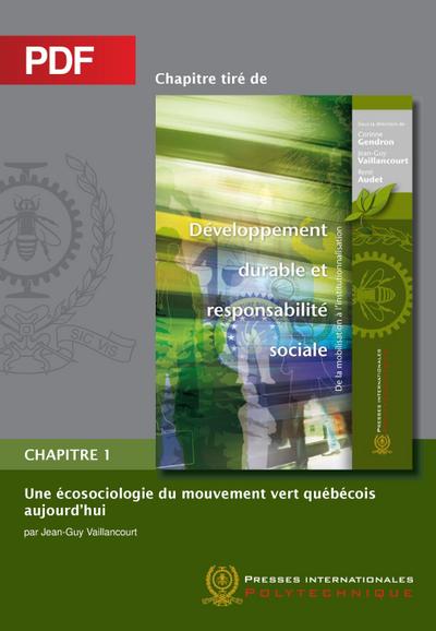 Une écosociologie du mouvement vert québécois aujourd’hui (Chapitre PDF)