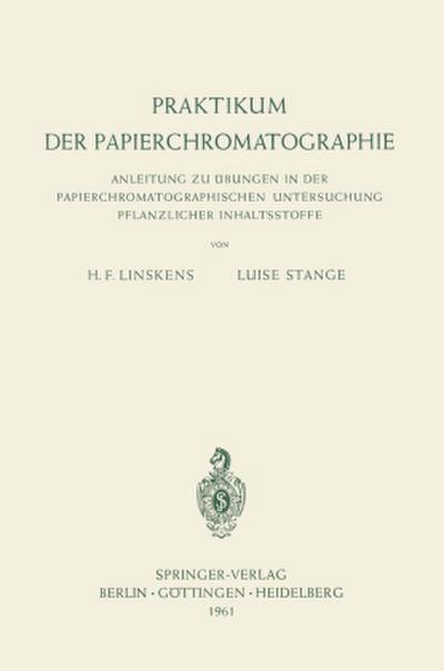 Praktikum der Papierchromatographie