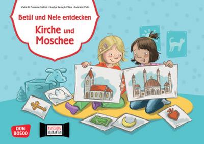 Betül und Nele entdecken Kirche und Moschee. Kamishibai Bildkartenset