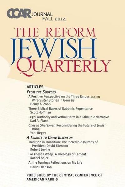 CCAR Journal - Reform Jewish Quarterly Fall 2014
