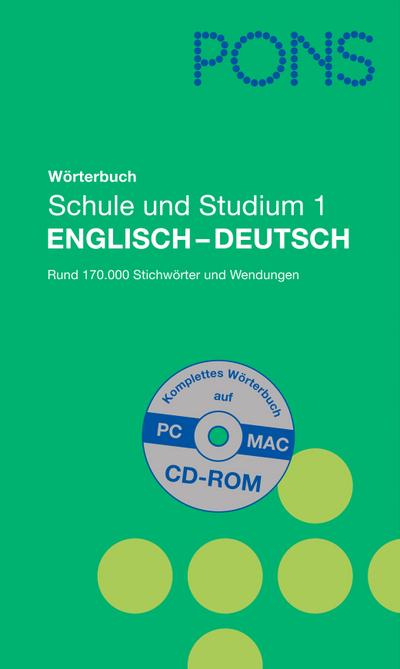 PONS Wörterbuch Schule und Studium Englisch, Band 1: Englisch - Deutsch: Englisch-Deutsch