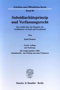 Subsidiaritätsprinzip und Verfassungsrecht.