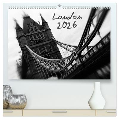 London (hochwertiger Premium Wandkalender 2026 DIN A2 quer), Kunstdruck in Hochglanz