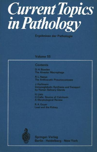Current Topics in Pathology / Ergebnisse der Pathologie
