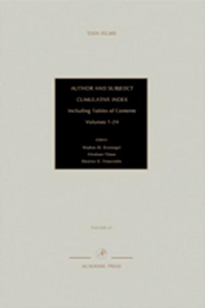 Author and Subject Cumulative Index, Including Tables of Contents