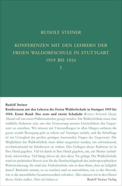 Konferenzen mit den Lehrern der Freien Waldorfschule 1919 bis 1924, 3 Teile