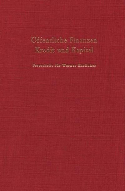Öffentliche Finanzen, Kredit und Kapital.