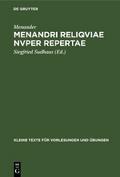 Menandri reliqviae nvper repertae