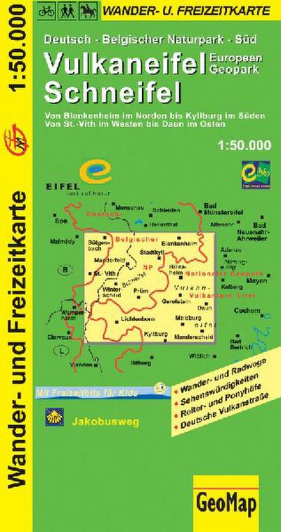 Vulkaneifel Schneifel Wander- und Freizeitkarte 1:50.000