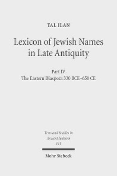 Lexicon of Jewish Names in Late Antiquity