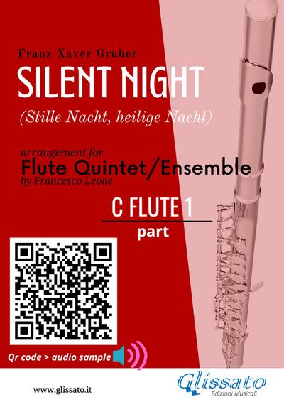 Flute 1 part of "Silent Night" for Flute Quintet/Ensemble