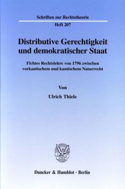 Distributive Gerechtigkeit und demokratischer Staat.
