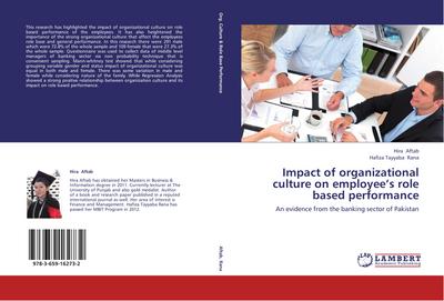 Impact of organizational culture on employee’s role based performance