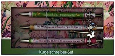 Kugelschreiber mit Charms, 3er-Set