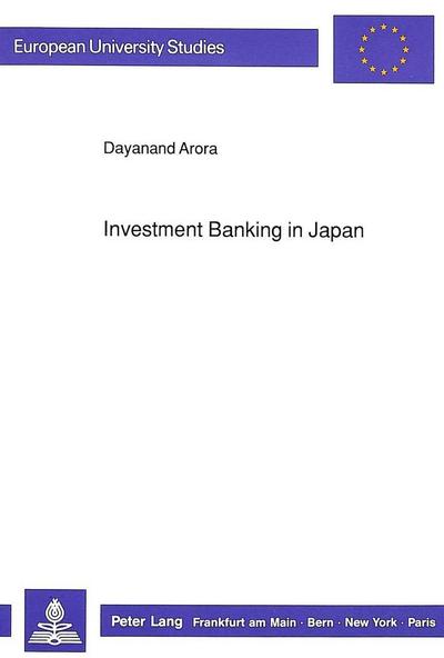 Investment Banking in Japan