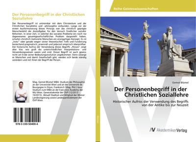 Der Personenbegriff in der Christlichen Soziallehre