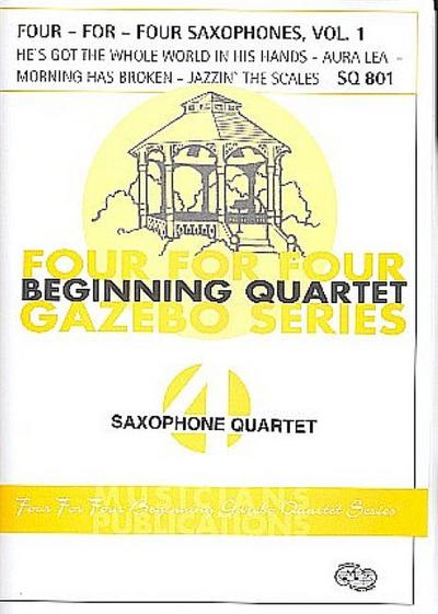Four for four saxophones vol.14 songs for saxophone quartet