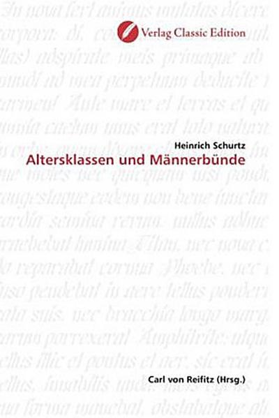 Altersklassen und Männerbünde