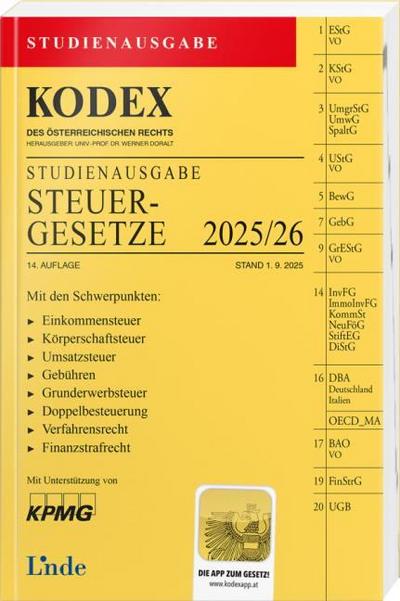KODEX Studienausgabe Steuergesetze 2025/26