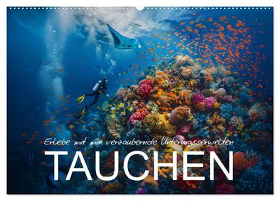 Erlebe mit mir verzaubernde Unterwasserwelten Tauchen (Wandkalender 2026 DIN A2 quer), CALVENDO Monatskalender