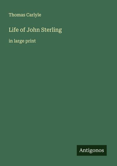Life of John Sterling