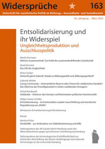 Entsolidarisierung und ihr Widerspiel