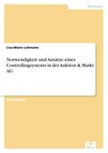Notwendigkeit und Ansätze eines Controllingsystems