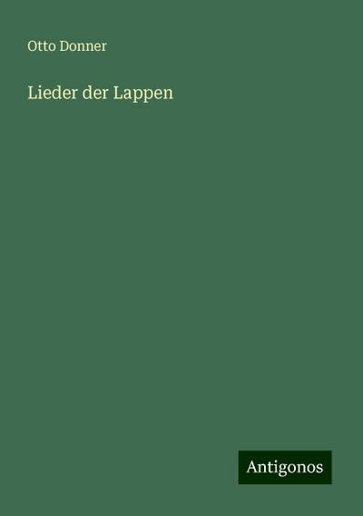 Donner, O: Lieder der Lappen