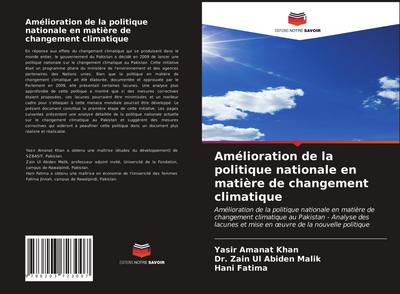 Amélioration de la politique nationale en matière de changement climatique