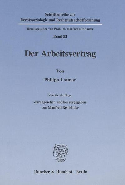 Der Arbeitsvertrag.
