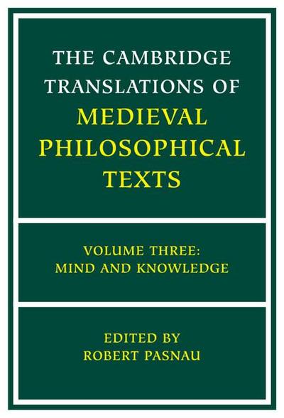 The Cambridge Translations of Medieval Philosophical             Texts