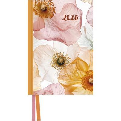 Bright Flowers Taschenkalender 2026 - Blumen-Design - Terminplaner mit Wochenkalendarium - Format 11,3 x 16,3 cm