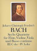 6 Quartette Band 2 für Flöte, Violine, Violaund Bc