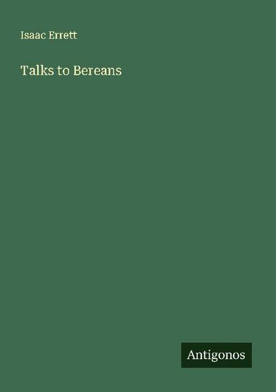 Talks to Bereans