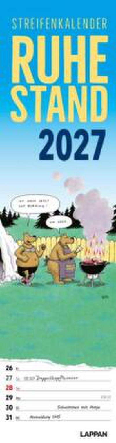 Ruhestand Streifenkalender 2027: Monatskalender für die Wand