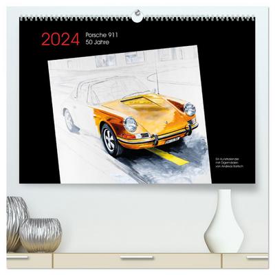 50 Jahre Porsche 911 (hochwertiger Premium Wandkalender 2024 DIN A2 quer), Kunstdruck in Hochglanz