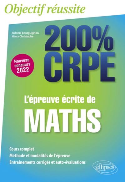 L’’épreuve écrite de maths - CRPE Nouveau concours 2022