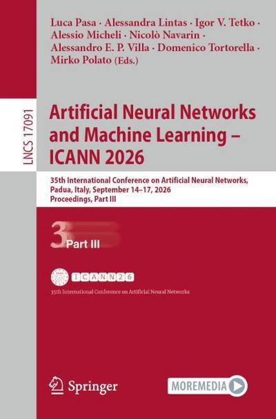 Artificial Neural Networks and Machine Learning - ICANN 2026