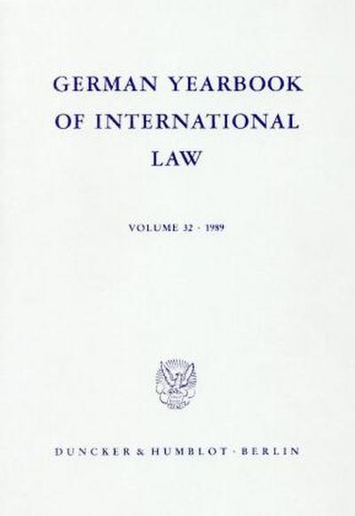 German Yearbook of International Law / Jahrbuch für Internationales Recht.