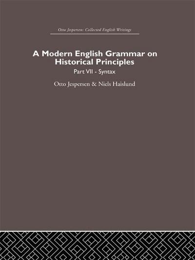 A Modern English Grammar on Historical Principles