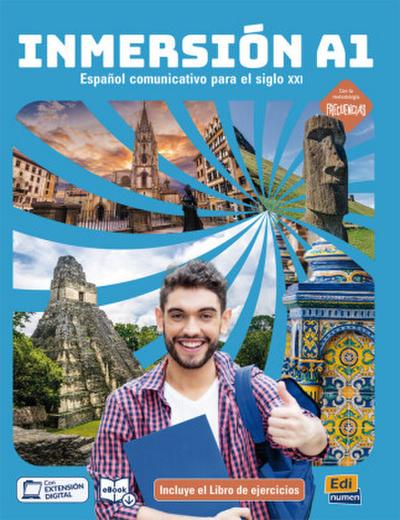 Inmersión A1: Español communicativo para el siglo XXI.Con la metodología Frecuencias / Libro del estudiante + Libro de ejercicios + Code (Inmersíon)
