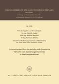 Untersuchungen über das statische und dynamische Verhalten von Spindel-Lager-Systemen in Werkzeugmaschinen