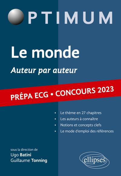 Le monde ECG 2023 - Auteur par auteur