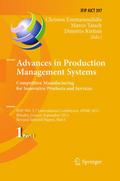 Advances in Production Management Systems. Competitive Manufacturing for Innovative Products and Services