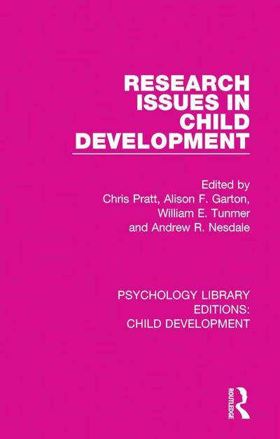 Research Issues in Child Development