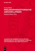 Philosophiehistorische Abhandlungen