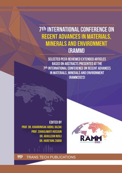 7th International Conference on Recent Advances in Materials, Minerals and Environment (RAMM)